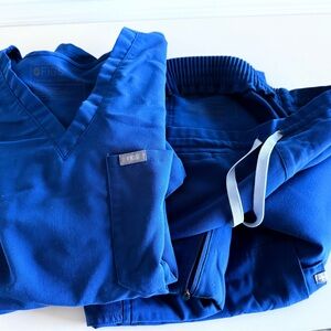Figs Blue Scrub Set